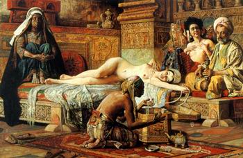 Arab or Arabic people and life. Orientalism oil paintings  542